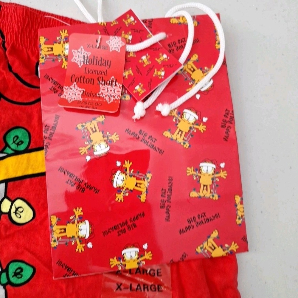 Vtg GARFIELD the Cat PAWS Boxers Mens XL Christmas Underwear W/ GIFT BAG, NWT - Picture 9 of 13